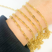 Gold Plated 925 Sterling Silver Square Diamond Cut Chain.